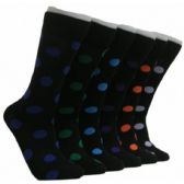 Men's Polka Dot Print Crew Socks