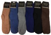 Wholesale Footwear Men's Solid Color Fuzzy Sock