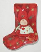 Plate, Stocking ShapE- Red Elf, 9-1/2"