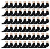 Yacht & Smith Mens Ankle Socks, Size 10-13, Black