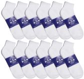 Yacht & Smith Men's Cotton Terry Cushioned No Show Ankle Socks, Size 10-13 White