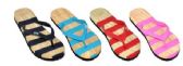 Wholesale Footwear Women's Assorted Stripe Color Flip Flop