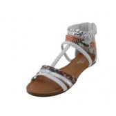 Wholesale Footwear Women's Braided Gladiator Sandals Gold Color