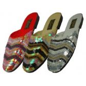 Wholesale Footwear Women's Sequin Sandal Assorted Color