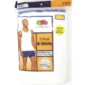Men's White Ribbed A-Shirts 3-Pack