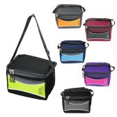 Insulated 6 Can Cooler Lunch Bag In 6 Assorted Colors