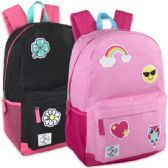 18 Inch Patches Backpack With Side Pockets