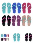 Wholesale Footwear Women's Assorted Colors Solid Flip Flops