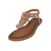 Wholesale Footwear Women's Rhinestone Upper Sandals (rose Gold Color )