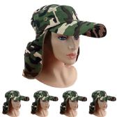 Men Neck Flap Wide Visor Camouflage Sun Hat