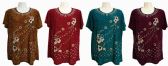 Womens Assorted Color Floral Tee Shirt