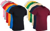Mens Cotton Crew Neck Short Sleeve T-Shirts Mix Colors, Large