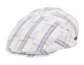 Cotton Slim Fit Six Panel Check Ivy Caps In Blue