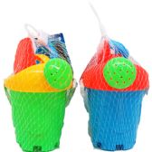 Beach Toy Bucket W/acss In Pegable Net Bag