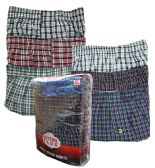 Men's 3 Pack Cotton Boxer Shorts, Size Medium