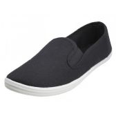 Wholesale Footwear Children's Slip On Twin Gore Canvas Shoes *black Upper With White Sole ( *black Color )