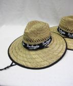Men's Straw Hat With Black Trim