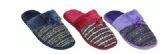 Wholesale Footwear Women's Warm Plush House Slippers With Tribal Design & Bow
