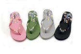 Wholesale Footwear Womens Soothing Flip Flops With Flower Print