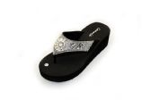 Wholesale Footwear Cammie Stylish Women Wedge Sandals With Rhinestones