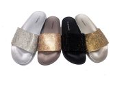 Wholesale Footwear Cammie Women Slide On Sandals With Glitter Gold Only