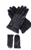 Mens Leather Winter Gloves With Snap Design