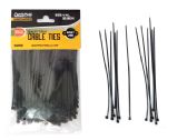 Cable Ties 200pc 4" Long Black Clr