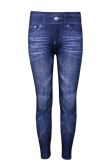 Sofra Girls Printed Jeans In Blue
