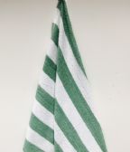 Green Stripe Cabana Beach Towel In 100 Percent Cotton Size 30x70