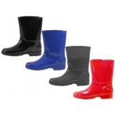 Wholesale Footwear Youth's Water Proof Soft Plain Rubber Rain