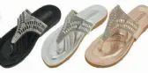 Wholesale Footwear Women Sandals Summer Beach Glitter Beads T Strap Flip Flop Thong Shoes