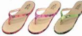 Wholesale Footwear Womens Colored Leopard Print Lip Flops Summer Slippers Sandals Beach Casual