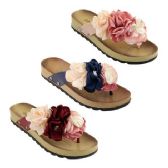 Wholesale Footwear Women's Fashion Flowers Sandals Assorted Color