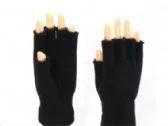 Black Finger Less Gloves