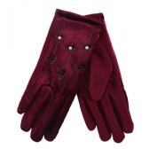Ladies Gloves With Pearls And Flower