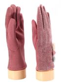 Wholesale Footwear Ladies Glove With Fuzzy Button