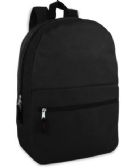 17 Inch Solid BackpacK- Black