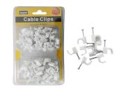 White Cable Clips 6mm & 10mm
