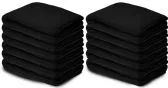 Yacht & Smith 50x60 Warm Heavy Duty Fleece Blanket, Soft Warm Compact Travel Blanket Solid Black