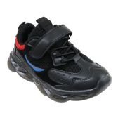 Wholesale Footwear Boy's Sneakers Casual Sports Shoes In Black