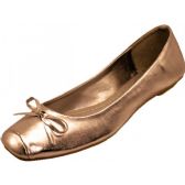 Wholesale Footwear Women's Square Toe Ballet Flat Shoe Bronze Color