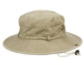 Washed Cotton Outdoor Bucket Hats With Chin Cord Strap Color Assorted