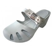 Wholesale Footwear Women's Wedge Clogs Silver Color