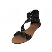 Wholesale Footwear Women's Soft Floral Design Upper With Ankle Strip Sandals