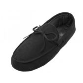 Men's Leather Upper Moccasin Insulated House Slippers