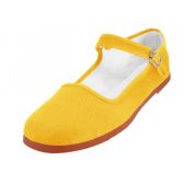 Women's Canvas Classic Mary Janes In Yellow Color