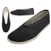 Wholesale Footwear Men's Slip On V Top Cotton Upper & White Cotton Out Sole Kung Fu Tai Chi Shoes