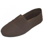 Wholesale Footwear Men's Slip On Casual Canvas Shoe In Brown
