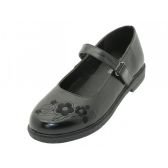 Wholesale Footwear Youth's Black Mary Jane School Shoes
