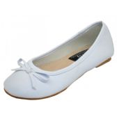 Wholesale Footwear Girls Comfortable Ballet Flat In White